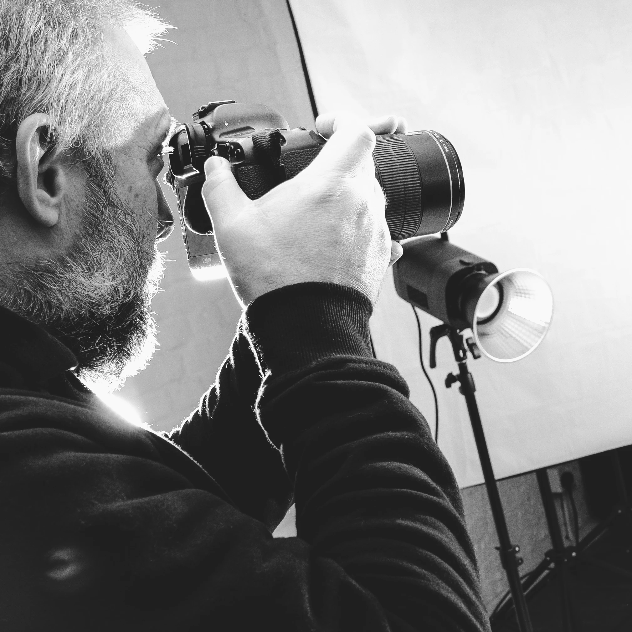 A view of our studio fully set up ready for a photographer to get started